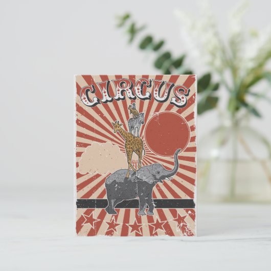  Circus Briefkaart (Staand voorkant)