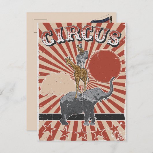  Circus Briefkaart (Voorkant / Achterkant)