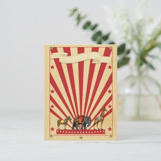  Circus Briefkaart (Staand voorkant)
