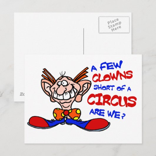 Circus Briefkaart (Voorkant / Achterkant)