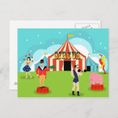  Circus Briefkaart (Voorkant / Achterkant)