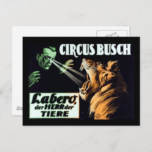 Circus Busch, Labero the Hypnotist Briefkaart (Voorkant / Achterkant)