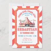 Circus Carnaval 1e verjaardagsfeest Kaart (Voorkant)