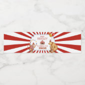 Circus Carnaval Baby shower Decor Waterfles Etiket (Enkel label)