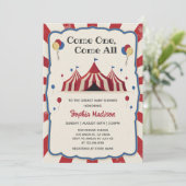  Circus Carnaval baby shower Kaart (Staand voorkant)