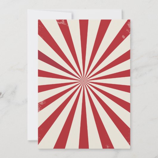  Circus Carnaval baby shower Kaart (Achterkant)