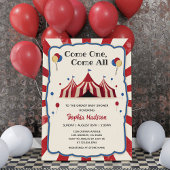  Circus Carnaval baby shower Kaart