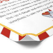 Circus carnaval baby shower luier gedachten teken poster (Hoek)