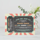 Circus Carnaval Baby shower Uitnodiging (Staand voorkant)