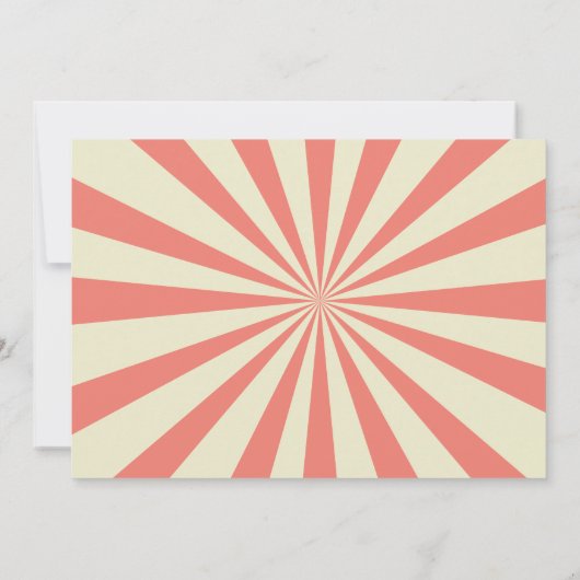 Circus Carnaval Baby shower Uitnodiging (Achterkant)