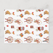 Circus Carnaval Baby shower Uitnodiging (Achterkant)