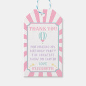 Circus carnaval ballon verjaardagsgunst cadeau Lab Cadeaulabel (Voorkant)