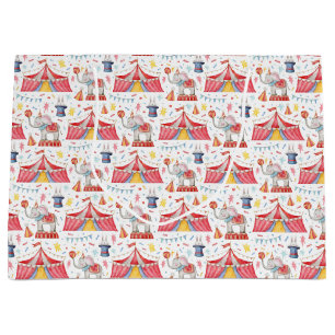 Circus Carnaval Big Top Wrapping Paper Groot Cadeauzakje