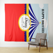 CIRCUS carnaval BIRTHDAY BACKDROP Wandkleed (In Situ (horizontaal))