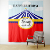 CIRCUS carnaval BIRTHDAY BACKDROP Wandkleed (In situ)