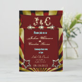 circus carnaval bruiloft uitnodiging 3 (Staand voorkant)