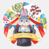 Circus Carnaval Classic Ronde Sticker (Voorkant)