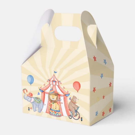 Circus Carnaval & Dieren Festival Verjaardagsfeest Bedankdoosjes (Achterkant)