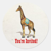 Circus Carnaval Dieren Giraffe Stickers (Voorkant)