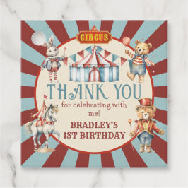 Circus Carnaval & Dieren Verjaardag Bedankt Bedankjes Labels