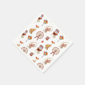 Circus Carnaval Dieren Verjaardag of baby shower Servet (Hoek)