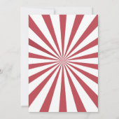 Circus Carnaval Festival 1e Verjaardag uitnodiging (Achterkant)