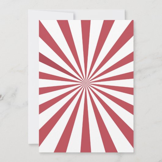 Circus Carnaval Festival 1e Verjaardag uitnodiging (Achterkant)