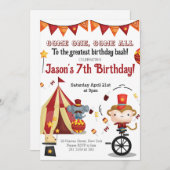 Circus Carnaval Festival Dieren Kids Verjaardag Kaart (Voorkant / Achterkant)