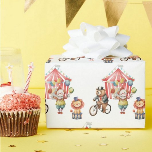 Circus Carnaval Festival Schattigee kinderen Kinde Cadeaupapier