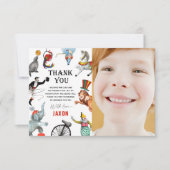 Circus Carnaval Festival Show Kind Verjaardag  Bedankkaart (Voorkant)