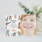 Circus Carnaval Festival Show Kind Verjaardag  Bedankkaart (Staand voorkant)