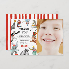 Circus Carnaval Festival Show Kind Verjaardag  Bedankkaart