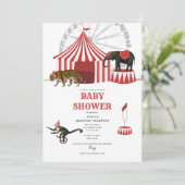 Circus Carnaval Festival Thema Groot Top Baby show Kaart (Staand voorkant)