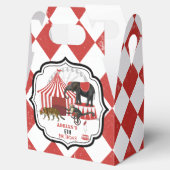 Circus carnaval festival thema grote top verjaarda bedankdoosjes (Geopend)