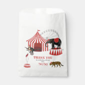 Circus carnaval festival thema grote top verjaarda bedankzakje (Voorkant)