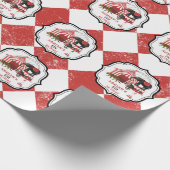 Circus carnaval festival thema grote top verjaarda cadeaupapier (Hoek)