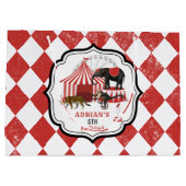 Circus carnaval festival thema grote top verjaarda groot cadeauzakje (Achterkant)