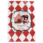 Circus carnaval festival thema grote top verjaarda medium cadeauzakje (Voorkant)