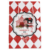 Circus carnaval festival thema grote top verjaarda medium cadeauzakje (Achterkant)