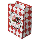 Circus carnaval festival thema grote top verjaarda medium cadeauzakje (Achterkant Gekanteld)