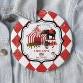 Circus carnaval festival thema grote top verjaarda ronde button 6,0 cm (In situ)