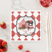 Circus carnaval festival thema grote top verjaarda servet (Insitu)