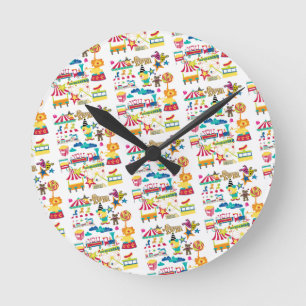 Circus Carnaval Fun Clock Ronde Klok
