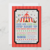 Circus Carnaval Fun Verjaardagsfeest Uitnodiging (Voorkant)