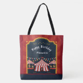 Circus Carnaval Happy Birthday Tote Bag (Voorkant)