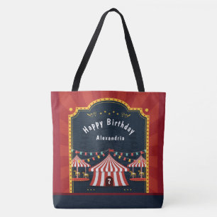  Circus Carnaval Happy Birthday Tote Bag