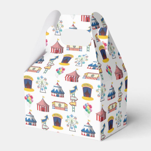 Circus carnaval icoon patroon bedankdoosjes (Achterkant)