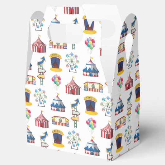 Circus carnaval icoon patroon bedankdoosjes (Geopend)
