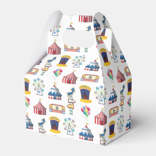 Circus carnaval icoon patroon bedankdoosjes (Voorkant Zijde)