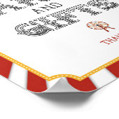 Circus carnaval kaarten en geschenken feest teken poster (Hoek)
